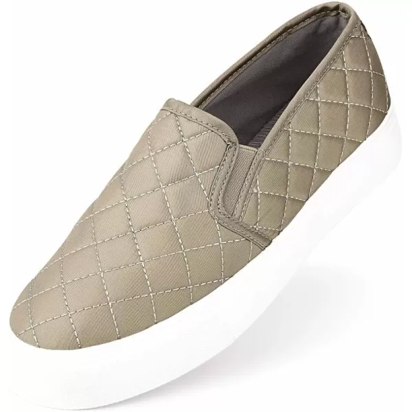 JENN ARDOR Womens Slip On Sneakers Fashion Flats Shoes Comfortable Casual Shoes for WalkingTaupe