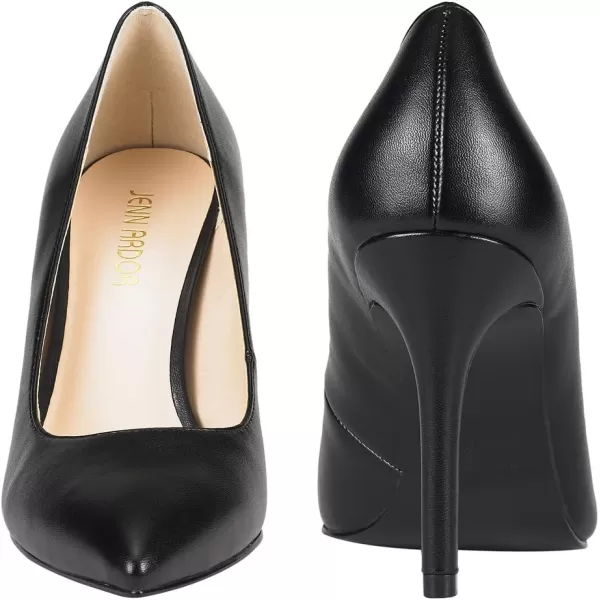 JENN ARDOR Womens High Heels Closed Pointed Toe Stiletto Classic Office Dress Bridal Wedding Pumps Sexy Prom ShoesBlack