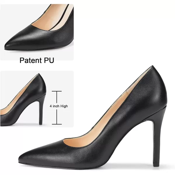 JENN ARDOR Womens High Heels Closed Pointed Toe Stiletto Classic Office Dress Bridal Wedding Pumps Sexy Prom ShoesBlack