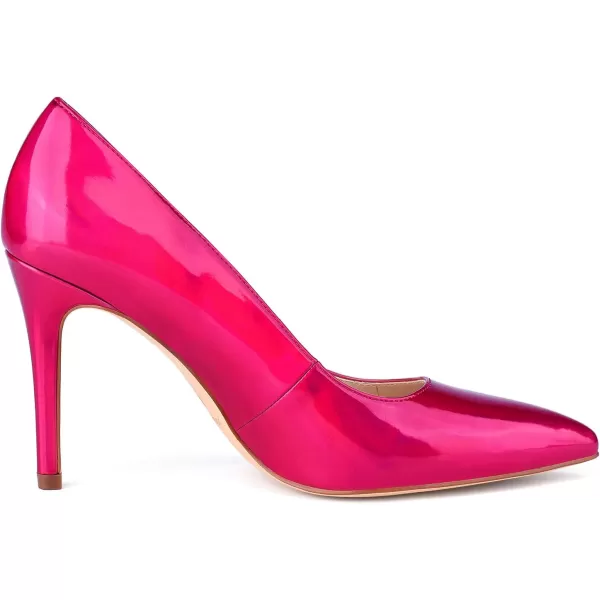 JENN ARDOR Womens High Heels Closed Pointed Toe Stiletto Classic Office Dress Bridal Wedding Pumps Sexy Prom ShoesHot Pink Illusionpu