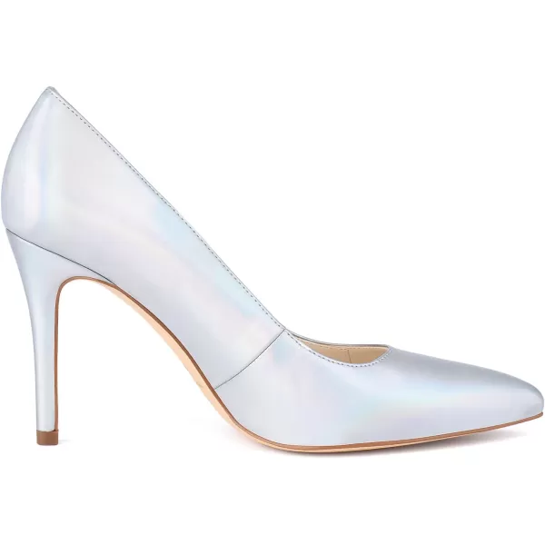 JENN ARDOR Womens High Heels Closed Pointed Toe Stiletto Classic Office Dress Bridal Wedding Pumps Sexy Prom ShoesLight Blue Illusionpu