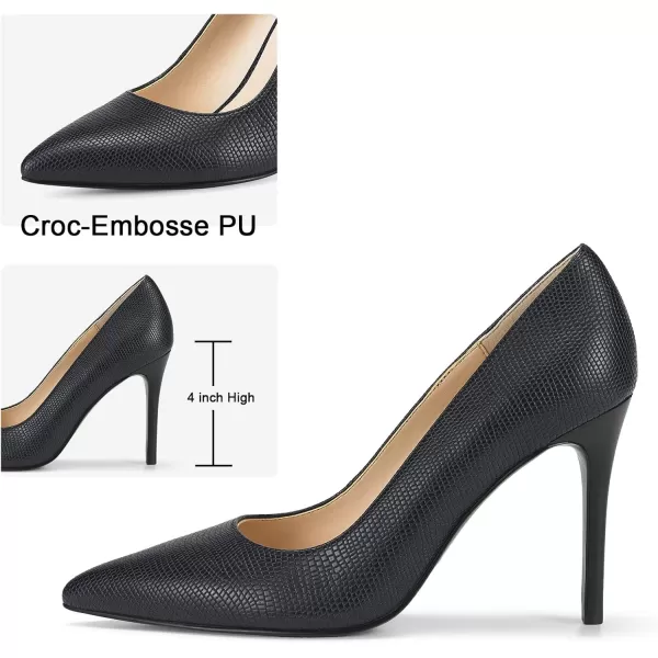 JENN ARDOR Womens High Heels Closed Pointed Toe Stiletto Classic Office Dress Bridal Wedding Pumps Sexy Prom ShoesNavy