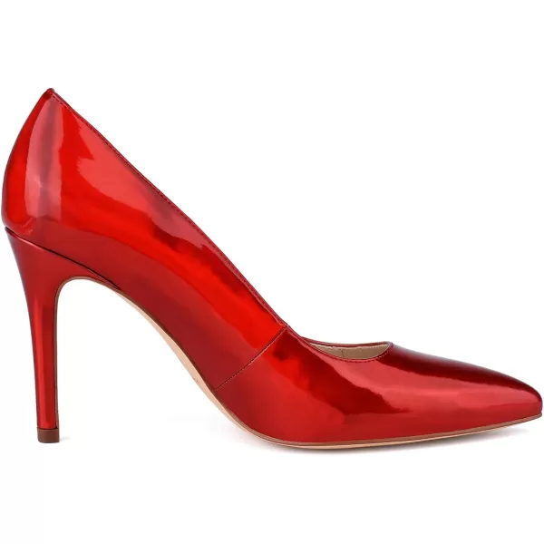 JENN ARDOR Womens High Heels Closed Pointed Toe Stiletto Classic Office Dress Bridal Wedding Pumps Sexy Prom ShoesRed Illusionpu