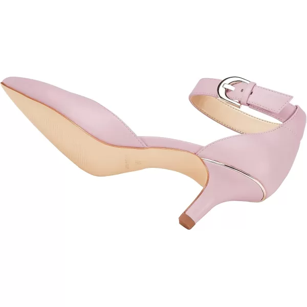 JENN ARDOR Womens Kitten Heel Pumps Ladies Closed Pointed Toe DOrsay Ankle Strap Dress StilettoPink