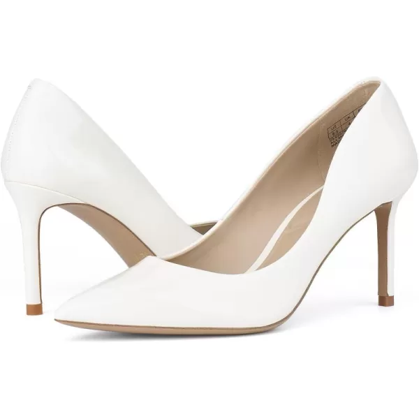 JENN ARDOR Womens Comfortable Stiletto Pumps 3 inch Elegant Gorgeous Closed Pointed Toe Slip On Solid High Heels for Ladies Wedding Dress ShoesCream