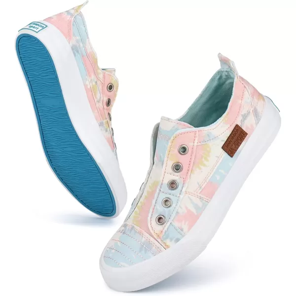 JENN ARDOR Womens Slip On Fashion Sneakers No Laces Comfortable Casual Low Canvas Sneakers Flats Walking ShoesFloral