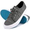 imageJENN ARDOR Fashion Slip On Sneakers for Women Classic Low Top Canvas Shoes Notie Adjustable Lace Up Flats Women Summer Shoes Breathable Comfortable Casual Sneakers for Women WalkingGrey