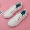 imageJENN ARDOR Fashion Slip On Sneakers for Women Classic Low Top Canvas Shoes Notie Adjustable Lace Up Flats Women Summer Shoes Breathable Comfortable Casual Sneakers for Women WalkingAmilky White