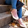 imageJENN ARDOR Fashion Slip On Sneakers for Women Classic Low Top Canvas Shoes Notie Adjustable Lace Up Flats Women Summer Shoes Breathable Comfortable Casual Sneakers for Women WalkingPink