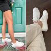 imageJENN ARDOR Fashion Slip On Sneakers for Women Classic Low Top Canvas Shoes Notie Adjustable Lace Up Flats Women Summer Shoes Breathable Comfortable Casual Sneakers for Women WalkingAmilky White