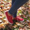 imageJENN ARDOR Fashion Slip On Sneakers for Women Classic Low Top Canvas Shoes Notie Adjustable Lace Up Flats Women Summer Shoes Breathable Comfortable Casual Sneakers for Women WalkingAchristmas Red