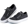 imageJENN ARDOR Fashion Slip On Sneakers for Women Classic Low Top Canvas Shoes Notie Adjustable Lace Up Flats Women Summer Shoes Breathable Comfortable Casual Sneakers for Women WalkingDark Gray