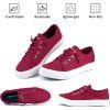 imageJENN ARDOR Fashion Slip On Sneakers for Women Classic Low Top Canvas Shoes Notie Adjustable Lace Up Flats Women Summer Shoes Breathable Comfortable Casual Sneakers for Women WalkingAchristmas Red
