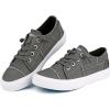 imageJENN ARDOR Fashion Slip On Sneakers for Women Classic Low Top Canvas Shoes Notie Adjustable Lace Up Flats Women Summer Shoes Breathable Comfortable Casual Sneakers for Women WalkingGrey