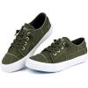 imageJENN ARDOR Fashion Slip On Sneakers for Women Classic Low Top Canvas Shoes Notie Adjustable Lace Up Flats Women Summer Shoes Breathable Comfortable Casual Sneakers for Women WalkingOlive