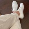 imageJENN ARDOR Fashion Slip On Sneakers for Women Classic Low Top Canvas Shoes Notie Adjustable Lace Up Flats Women Summer Shoes Breathable Comfortable Casual Sneakers for Women WalkingWhite