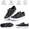 imageJENN ARDOR Fashion Slip On Sneakers for Women Classic Low Top Canvas Shoes Notie Adjustable Lace Up Flats Women Summer Shoes Breathable Comfortable Casual Sneakers for Women WalkingAgray Black