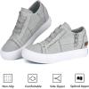 imageJENN ARDOR Women Hidden Wedge Canvas Sneakers Slip on Flats Shoes Walking Shoes with Side Zipper