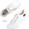 imageJENN ARDOR Womens Comfortable Fall Shoes Stylish Canvas Fashion Sneakers Cute Lightweight Slip On Shoes Casual Flats for WalkingA Olaf White