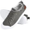 imageJENN ARDOR Womens Comfortable Fall Shoes Stylish Canvas Fashion Sneakers Cute Lightweight Slip On Shoes Casual Flats for WalkingBgraybrown