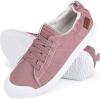 imageJENN ARDOR Womens Comfortable Fall Shoes Stylish Canvas Fashion Sneakers Cute Lightweight Slip On Shoes Casual Flats for WalkingBlight Pink