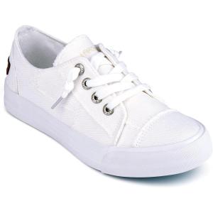 imageJENN ARDOR Fashion Slip On Sneakers for Women Classic Low Top Canvas Shoes Notie Adjustable Lace Up Flats Women Summer Shoes Breathable Comfortable Casual Sneakers for Women WalkingWhite