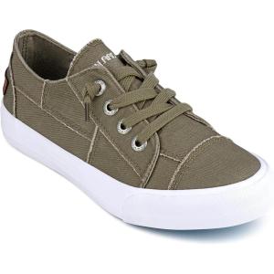 imageJENN ARDOR Fashion Slip On Sneakers for Women Classic Low Top Canvas Shoes Notie Adjustable Lace Up Flats Women Summer Shoes Breathable Comfortable Casual Sneakers for Women WalkingCoffee