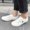 imageJENN ARDOR Womens Fashion Slip on Sneakers Tennis Shoes Non Slip Casual Canvas Shoes for Women Comfortable Walking Shoes Low Top Sneakers Flats with ZipperWhite23