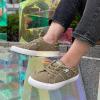 imageJENN ARDOR Womens Fashion Slip on Sneakers Tennis Shoes Non Slip Casual Canvas Shoes for Women Comfortable Walking Shoes Low Top Sneakers Flats with ZipperTan23
