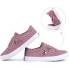 imageJENN ARDOR Womens Fashion Slip on Sneakers Tennis Shoes Non Slip Casual Canvas Shoes for Women Comfortable Walking Shoes Low Top Sneakers Flats with ZipperPink23