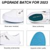 imageJENN ARDOR Womens Fashion Slip on Sneakers Tennis Shoes Non Slip Casual Canvas Shoes for Women Comfortable Walking Shoes Low Top Sneakers Flats with ZipperWhite23