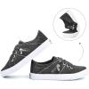 imageJENN ARDOR Womens Fashion Slip on Sneakers Tennis Shoes Non Slip Casual Canvas Shoes for Women Comfortable Walking Shoes Low Top Sneakers Flats with ZipperDark Grey23