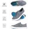imageJENN ARDOR Womens Fashion Slip on Sneakers Tennis Shoes Non Slip Casual Canvas Shoes for Women Comfortable Walking Shoes Low Top Sneakers Flats with ZipperLight Grey23