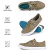 imageJENN ARDOR Womens Fashion Slip on Sneakers Tennis Shoes Non Slip Casual Canvas Shoes for Women Comfortable Walking Shoes Low Top Sneakers Flats with ZipperTan23