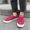 imageJENN ARDOR Womens Fashion Slip on Sneakers Tennis Shoes Non Slip Casual Canvas Shoes for Women Comfortable Walking Shoes Low Top Sneakers Flats with ZipperRed23