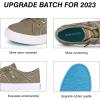 imageJENN ARDOR Womens Fashion Slip on Sneakers Tennis Shoes Non Slip Casual Canvas Shoes for Women Comfortable Walking Shoes Low Top Sneakers Flats with ZipperTan23