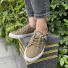 imageJENN ARDOR Womens Fashion Slip on Sneakers Tennis Shoes Non Slip Casual Canvas Shoes for Women Comfortable Walking Shoes Low Top Sneakers Flats with ZipperTan23