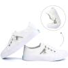 imageJENN ARDOR Womens Fashion Slip on Sneakers Tennis Shoes Non Slip Casual Canvas Shoes for Women Comfortable Walking Shoes Low Top Sneakers Flats with ZipperWhite23