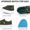 imageJENN ARDOR Womens Fashion Slip on Sneakers Tennis Shoes Non Slip Casual Canvas Shoes for Women Comfortable Walking Shoes Low Top Sneakers Flats with ZipperOlive Green23