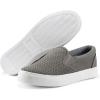 imageJENN ARDOR Womens Fashion Sneakers Perforated Slip on Flats Comfortable Walking Casual ShoesAgrey
