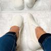 imageJENN ARDOR Womens Fashion Sneakers Perforated Slip on Flats Comfortable Walking Casual ShoesAwhite