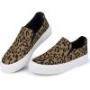 imageJENN ARDOR Womens Fashion Sneakers Perforated Slip on Flats Comfortable Walking Casual ShoesLeopard