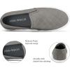 imageJENN ARDOR Womens Slip On Sneakers PerforatedQuilted Casual Shoes Fashion Walking FlatsGrey