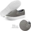 imageJENN ARDOR Womens Slip On Sneakers PerforatedQuilted Casual Shoes Fashion Walking FlatsGrey06