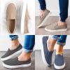 imageJENN ARDOR Womens Slip On Sneakers PerforatedQuilted Casual Shoes Fashion Walking FlatsNavy