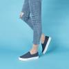 imageJENN ARDOR Womens Slip On Sneakers PerforatedQuilted Casual Shoes Fashion Walking FlatsNavy