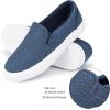 imageJENN ARDOR Womens Slip On Sneakers PerforatedQuilted Casual Shoes Fashion Walking FlatsNavy