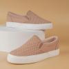 imageJENN ARDOR Womens Slip On Sneakers PerforatedQuilted Casual Shoes Fashion Walking FlatsPink06