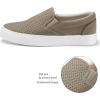 imageJENN ARDOR Womens Slip On Sneakers PerforatedQuilted Casual Shoes Fashion Walking FlatsTaupe