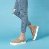 imageJENN ARDOR Womens Slip On Sneakers PerforatedQuilted Casual Shoes Fashion Walking FlatsTaupe